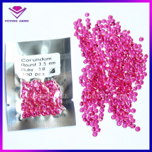 Round Shape Ruby 5# Synthetic Corundum Loose Jewelry Gemstones