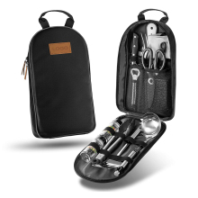 Portable Camp Kitchen Cooking Utensil Set for Backpacking, BBQ, Camping, and Hiking