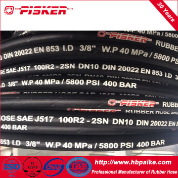 Steel Wire Braiding Reinforcement Rubber Hydraulic Hose