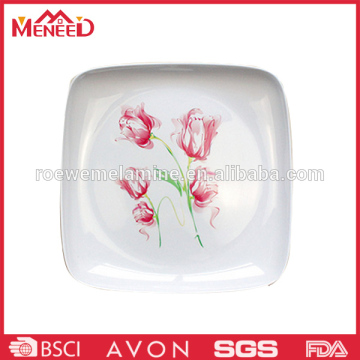 Hot selling melamine square dinner plates