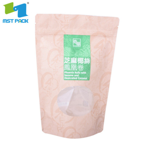 Gjennomsiktig klar plastemballasjepose med glidelås