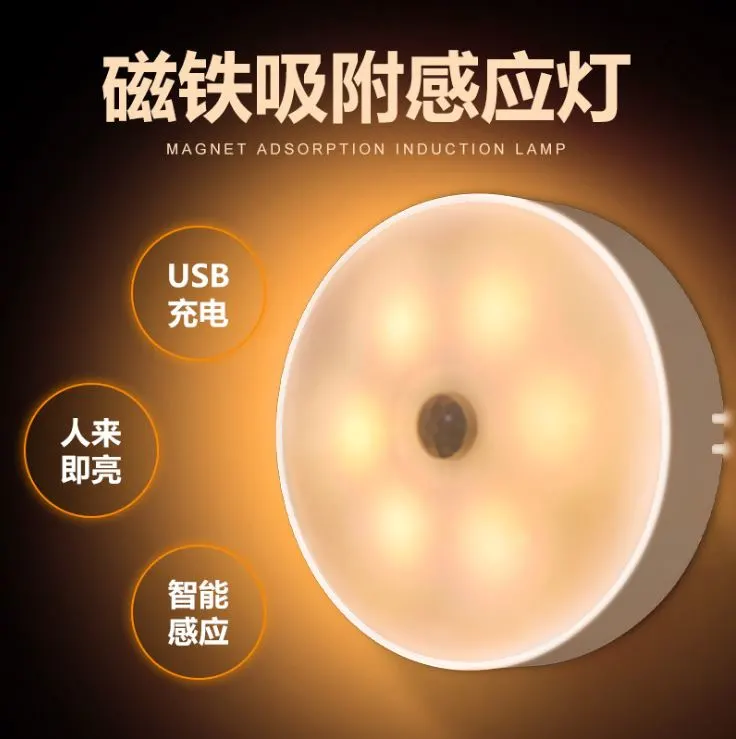 6LED Intelligent Rechargeable Household Body Sensor Lamp