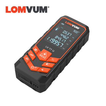 LOMVUM USB Charging 77U Trena Laser Rangefinder English Voice Digital Laser Distance Meter Electrical Tape Measuring Tools 120M