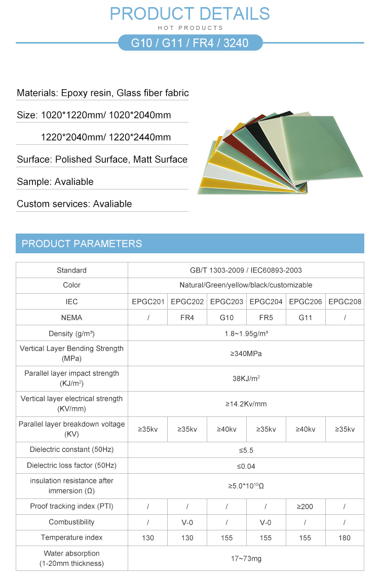 Factory Direct Glass Fiber Board Fabric Laminate Sheet Customized 3240 Fr4 G10 Insulation Stiffener With A Cheap Price