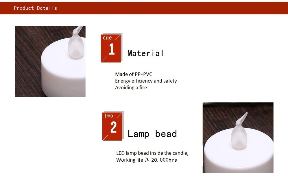 2019 Hot Product Flameless LED Tea Lights Candles 24 Pack Battery-Powered Tealight Candle