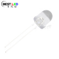 Ultra Bright 8mm အနီရောင် LED Lamp Clear Clear Lens