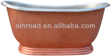 Hammered bathroom copper bathtubs