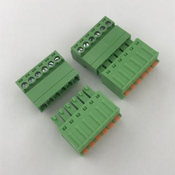 3.81mm pitch 6 pin spring pluggable terminal block