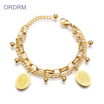 Wholesale Gold Virgin Mary Bracelet For Guys
