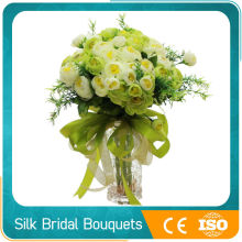 green artificial flower silk bridal bouquets wedding bouquet
