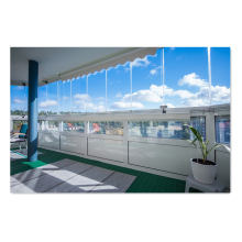 Newest Design Sliding Frameless Glass Curtain Wall for Terrace Glazing