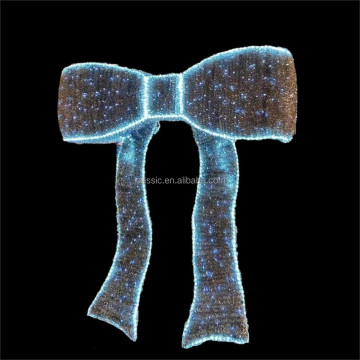 3D LED Bow Ribbon Street Decorations for Christmas Festivals
