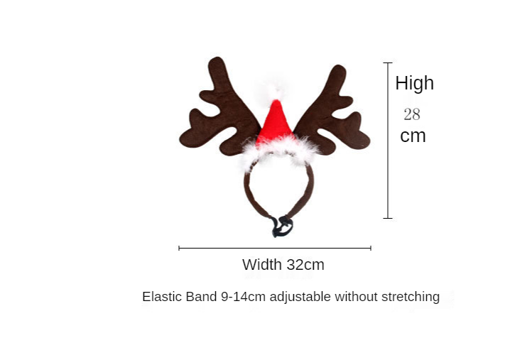 Latest Sweet Pet Christmas Accessories Antler Pet Headwear for Dogs Cats Wholesale