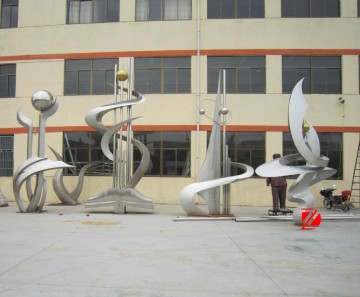 Outdoor Metal Abstract Sculpture For Sale