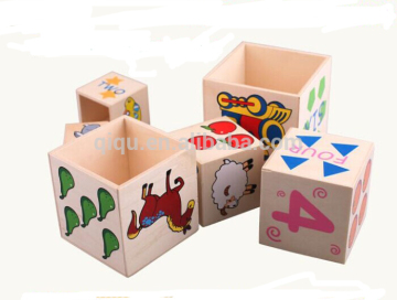 6PCS Wooden Educational Stacking Box Set Toy