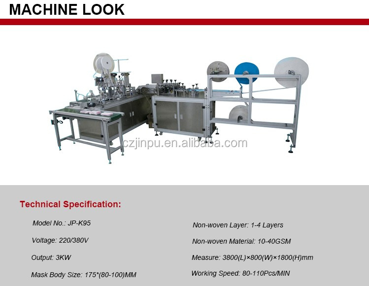 Full automatic non woven  3 Ply  face mask making machine