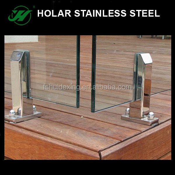 Stainless steel glass clamps for stairs handrail