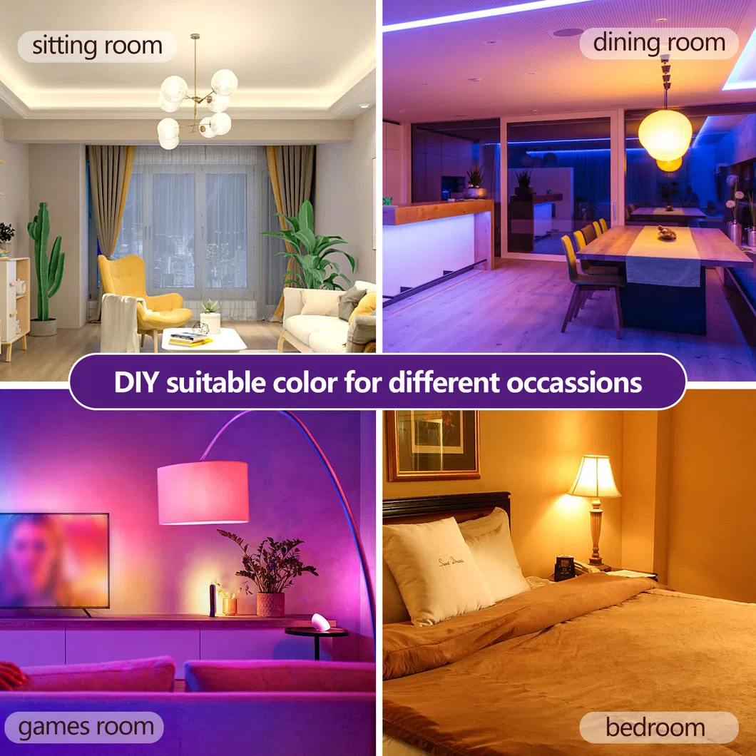 Smart RGBW LED Bulb with Voice Control for Home Lighting