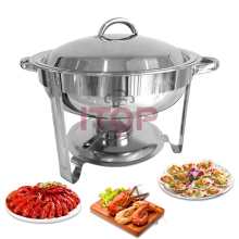 Chaffing Dishes Buffet Catering Set - 3.5L/5L Full Size Round Chafing Dish for Parties