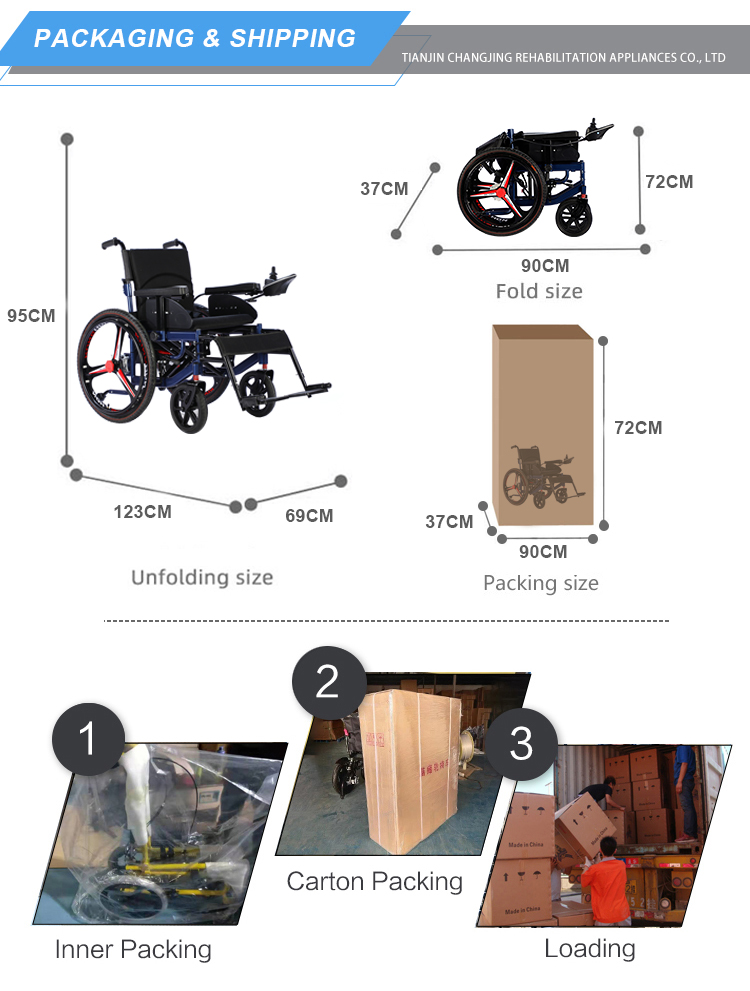 Exclusive Lightweight Foldable Weatherproof Dual Motor All Terrain Electric Wheelchairs