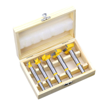 5pcs Forstner Drill Bits Set 15mm-35mm with Wood Case