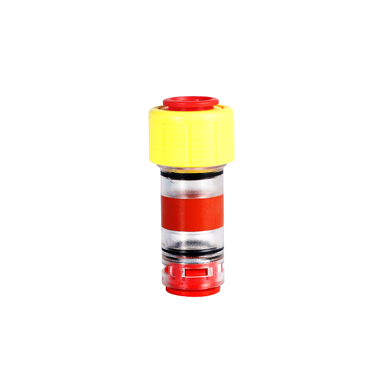 Red blue plastic multi size gas block connector microduct