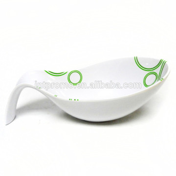 Round melamine bowl with handle