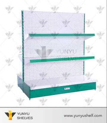 double side supermarket shelf for goods display