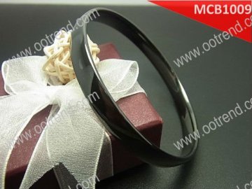 Classic design 8mm wide bangle jewelry ,plain black ceramic jewelry for girls