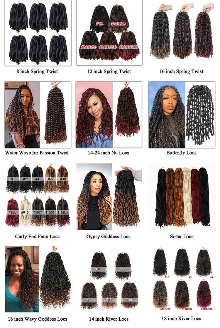 Cheap Synthetic Deep wave  Pre Toyotress Spring Twist Price Soft Passion twist hair Crochet hair extension for black women