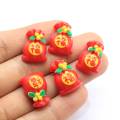 100 stks Chinese Stijl Rode Lucky Bag Vormige Hars Cabochon Voor Holiday Party Decor DIY Craft Kids Speelgoed Ornamenten