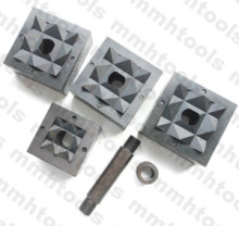 Square hole punches, round knockout hole punch set