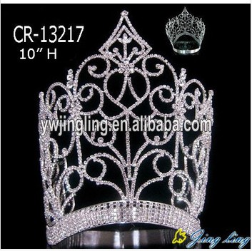 10" Wholesale rhinestone custom pageant crowns