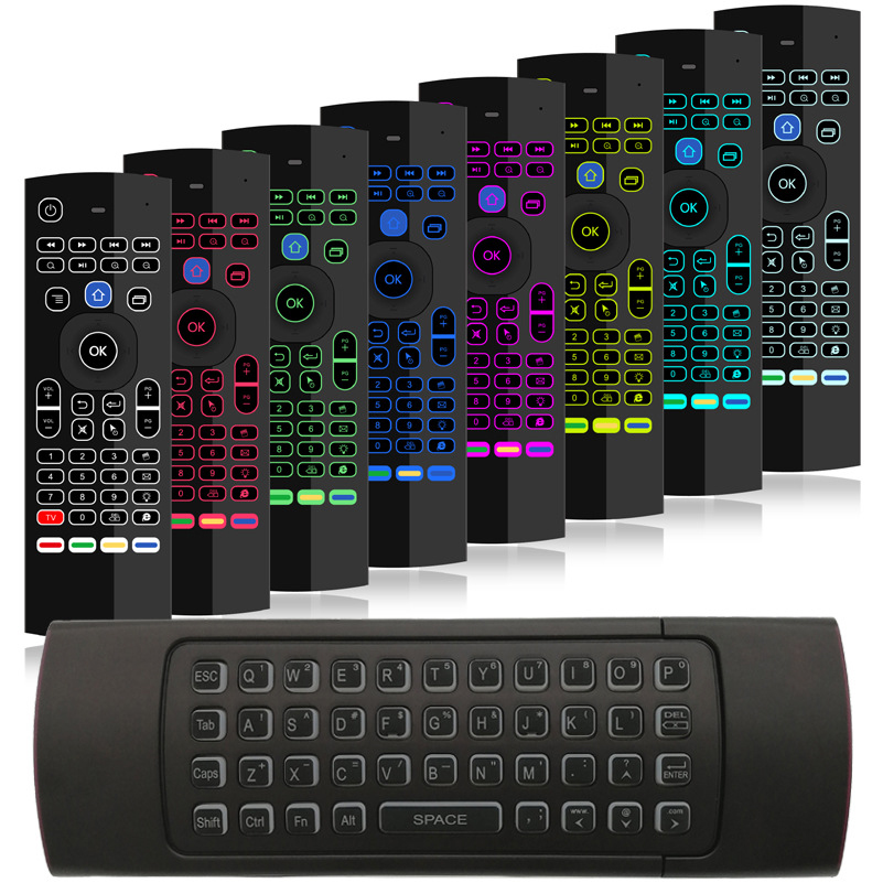MX3 Backlit Air Mouse Smart Remote Control 2.4G RF Wireless Keyboard Voice Microphone Pro Android TV Box