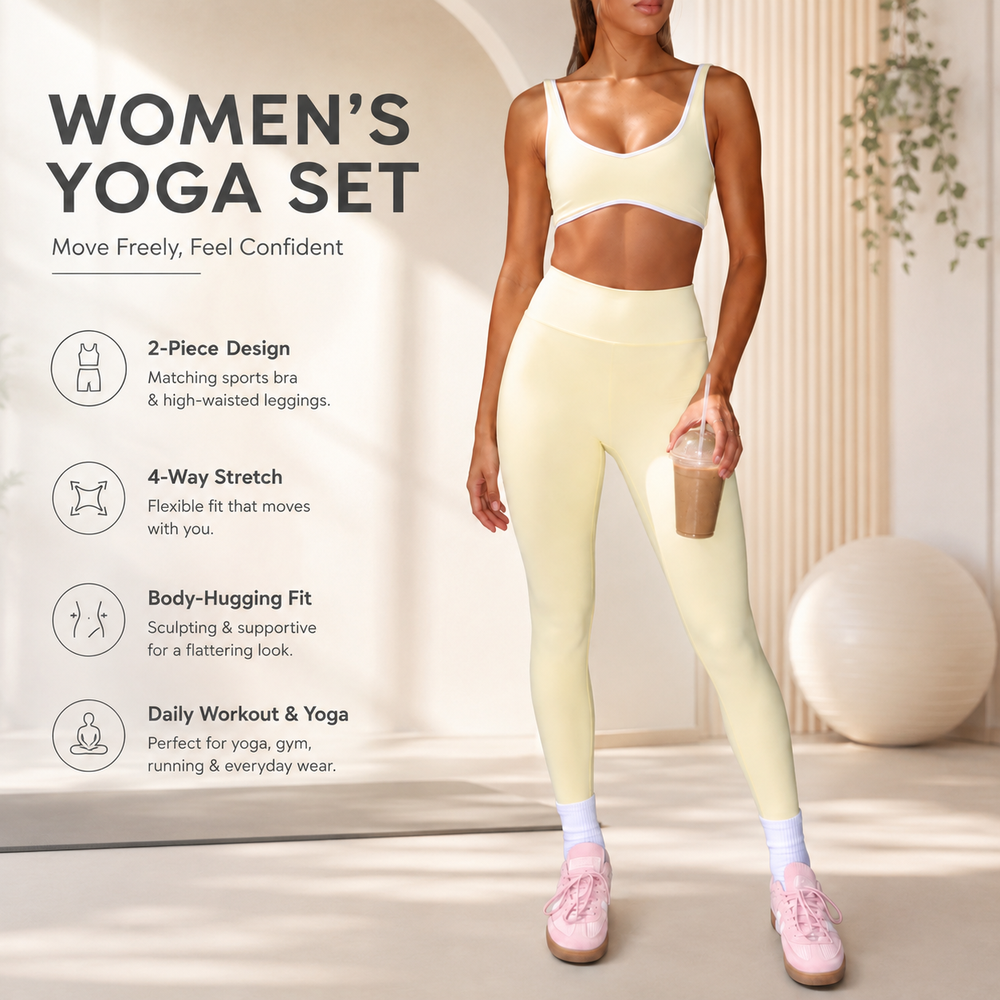 Бесшовный женский комплект для йоги из 2 предметов V Seamless Women 2 Piece V Yoga Set