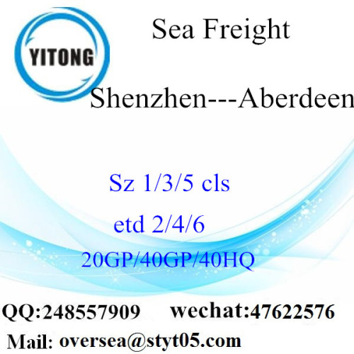 Shenzhen Port Sea Freight Shipping para Aberdeen