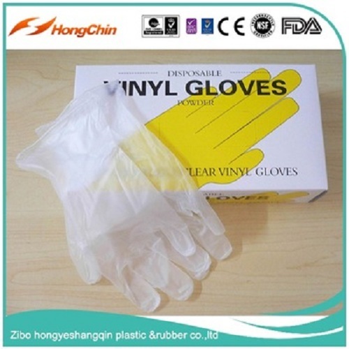 Disposable Clear vinyl type design own brand gloves