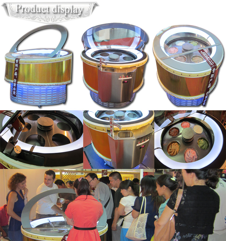 Stainless Steel Electric Ice Cream Freezers/Ice Cream Popsicle Display