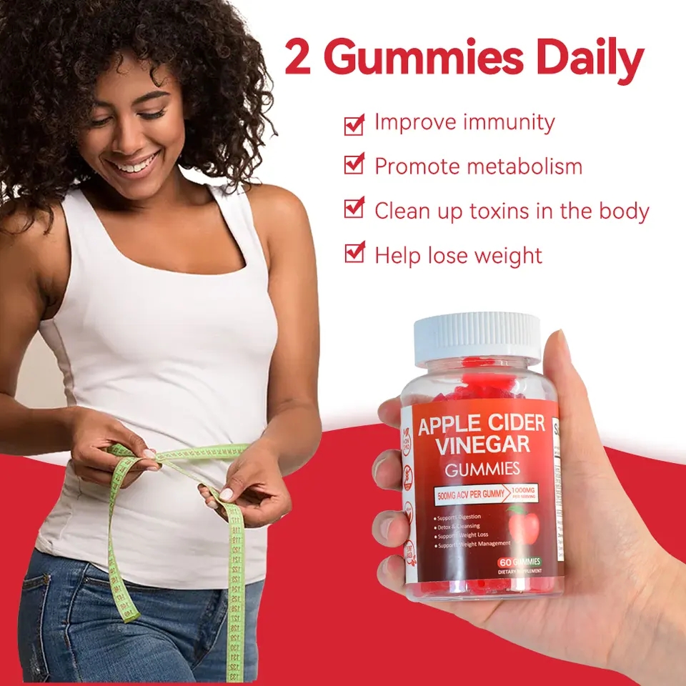 OEM/ODM Custom Flavor Weight Loss Gummies Healthcare Supplement Organic Slim Apple Cider Vinegar Gummies