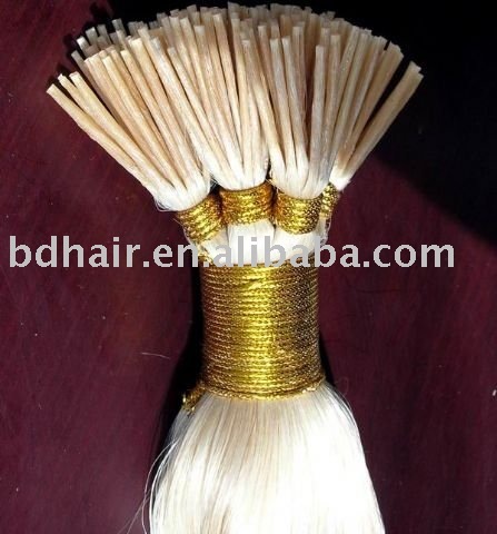 AAA quality I-tip hair extension, 100% human hair, remy hair