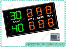 Electronic led tennis court scoreboards