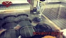 YC cnc waterjet cutting machine with drilling head
