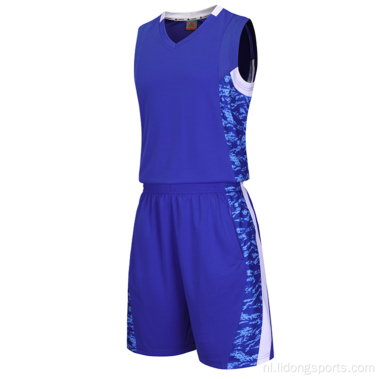 Nieuwe stijl aangepaste print logo basketball jersey shorts