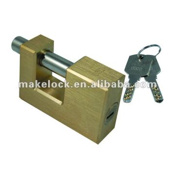 MK614 retangular brass padlock