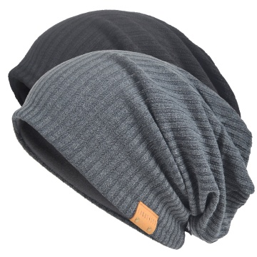Men's Simple Slouch Beanie - Soft Lined, Oversized Winter Ski Hat