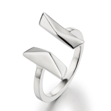 Wholesale 925 sterling silver opening ring in geometrical element design