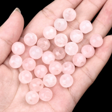 Rose Quartz 10MM Button Round Beads Drilled 2.0mm Edge-hole 10PCS/LOT