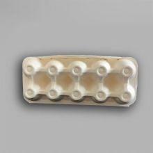 White wet-pressed egg carton