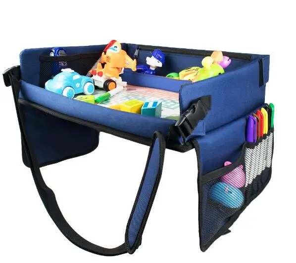 Portable Folding Activity Children Seat Table in Car Travel Kids Play Tray