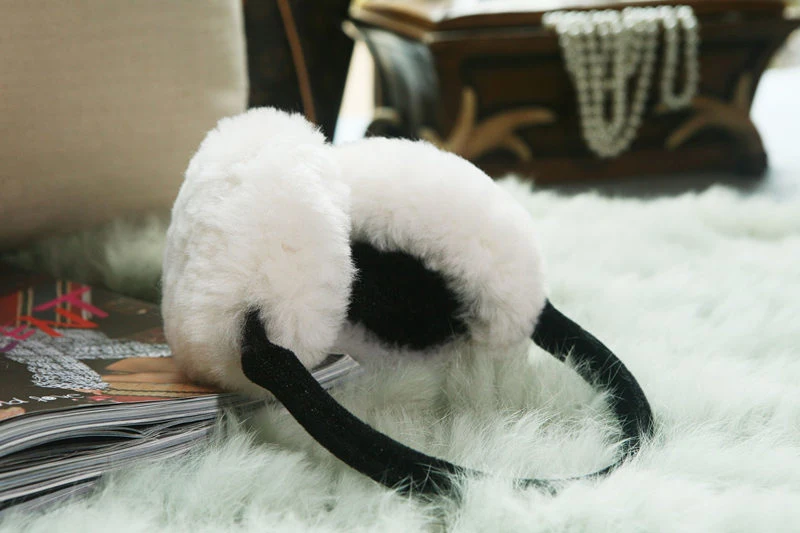 Sheepskin Fur Lady′s Earmuffs